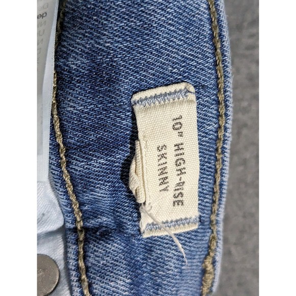 Madewell Light Blue Denim High Rise Skinny Jeans Women's Size 4 - Picture 9 of 10